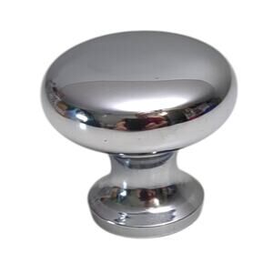 Lot of 6 - 1 1/4" Inch Round Chrome Shiny Kitchen Cabinet Knob Pull Drawer